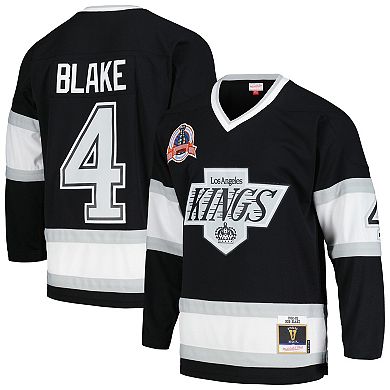 Men's Mitchell & Ness Rob Blake Black Los Angeles Kings  1992/93 Blue Line Player Jersey