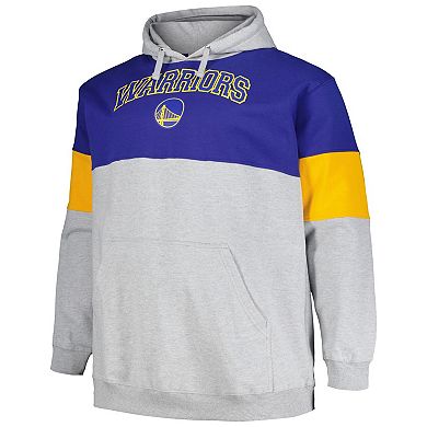 Men's Fanatics Branded Royal/Gold Golden State Warriors Big & Tall Pullover Hoodie