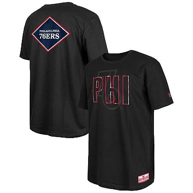 Men's New Era Black Philadelphia 76ers 2023/24 City Edition Elite Pack T-Shirt