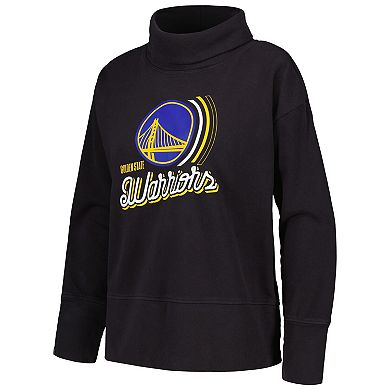 Women's Levelwear Black Golden State Warriors Sunset Pullover Sweatshirt