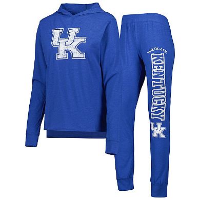 Women's Concepts Sport Heathered Royal Kentucky Wildcats Long Sleeve Hoodie T-Shirt & Pants Sleep Set