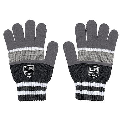 Women's WEAR by Erin Andrews Los Angeles Kings Stripe Glove & Scarf Set