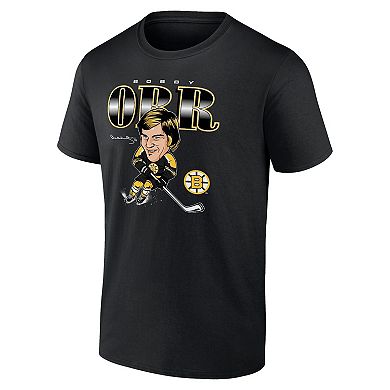 Men's Fanatics Branded Bobby Orr Black Boston Bruins Player Caricature T-Shirt