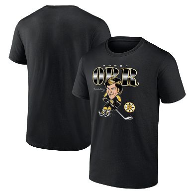 Men's Fanatics Branded Bobby Orr Black Boston Bruins Player Caricature T-Shirt