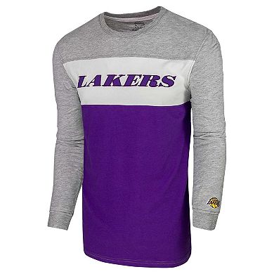 Unisex Heather Gray Los Angeles Lakers Loge Long Sleeve T-Shirt