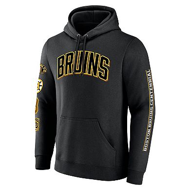Men's Fanatics Branded  Black Boston Bruins Centennial  Pullover Hoodie