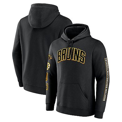 Men's Fanatics Branded  Black Boston Bruins Centennial  Pullover Hoodie