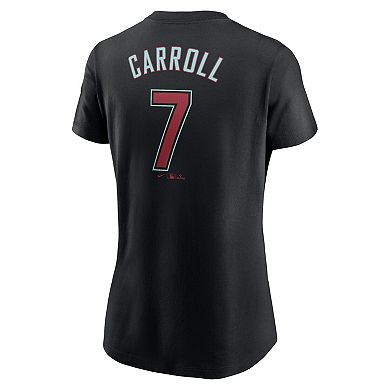 Women's Nike Corbin Carroll Black Arizona Diamondbacks 2024 Fuse Name & Number T-Shirt