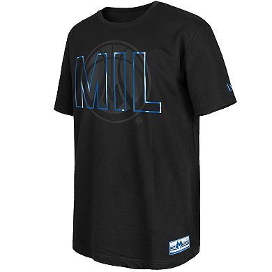 Men's New Era Black Milwaukee Bucks 2023/24 City Edition Elite Pack T-Shirt