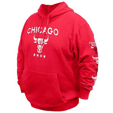 Men's New Era Red Chicago Bulls Big & Tall 2023/24 City Edition Pullover Hoodie