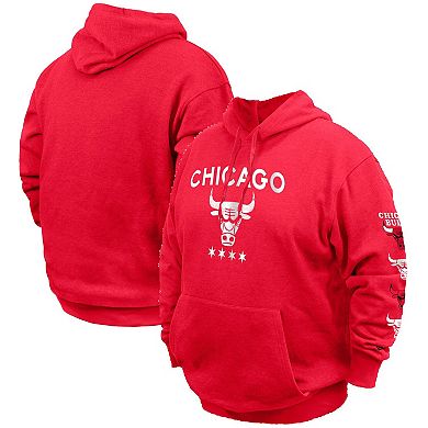 Men's New Era Red Chicago Bulls Big & Tall 2023/24 City Edition Pullover Hoodie