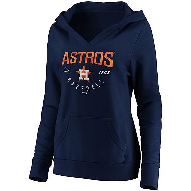 Women's Fanatics Branded Navy Houston Astros Core Live For It V-Neck Pullover Hoodie