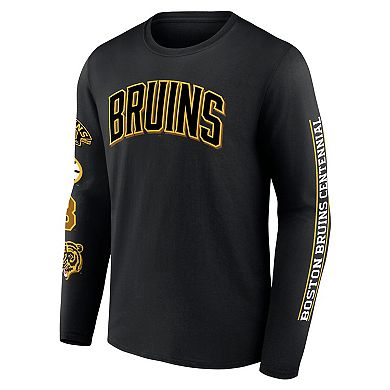 Men's Fanatics Branded Black Boston Bruins Centennial Long Sleeve T-Shirt