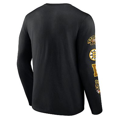 Men's Fanatics Branded Black Boston Bruins Centennial Long Sleeve T-Shirt