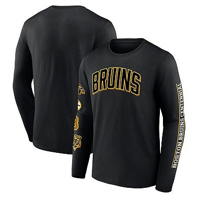 Men's Fanatics Branded Black Boston Bruins Centennial Long Sleeve T-Shirt