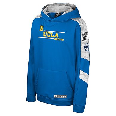 Youth Colosseum Blue UCLA Bruins OHT Military Appreciation Cyclone Digital CamoÂ Pullover Hoodie