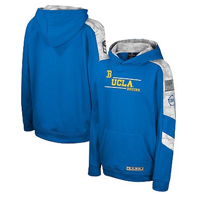 Youth Colosseum Blue UCLA Bruins OHT Military Appreciation Cyclone Digital CamoÂ Pullover Hoodie