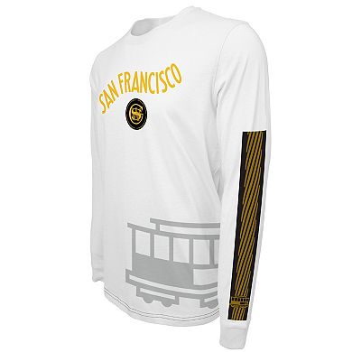 Unisex Stadium Essentials White Golden State Warriors 2023/24 City Edition Scoreboard Long Sleeve T-Shirt