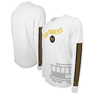 Unisex Stadium Essentials White Golden State Warriors 2023/24 City Edition Scoreboard Long Sleeve T-Shirt