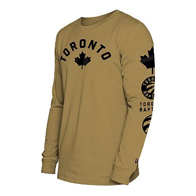 Men's New Era Tan Toronto Raptors 2023/24 City Edition Long Sleeve T-Shirt