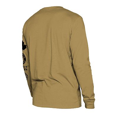 Men's New Era Tan Toronto Raptors 2023/24 City Edition Long Sleeve T-Shirt