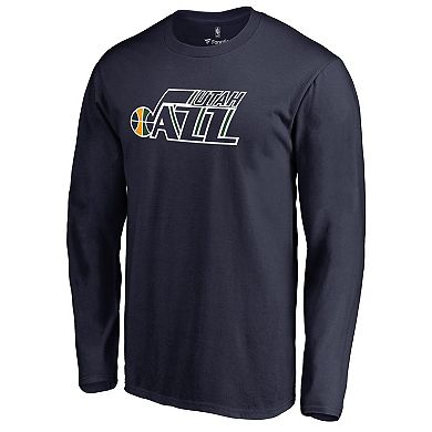 Men's Gordon Hayward Navy Utah Jazz Backer Name & Number Long Sleeve T-Shirt