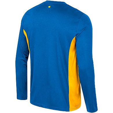 Men's Colosseum Blue UCLA Bruins Warm Up Long Sleeve T-Shirt