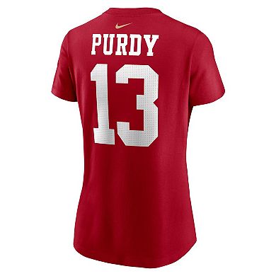 Women's Nike Brock Purdy Scarlet San Francisco 49ers Player Name & Number T-Shirt