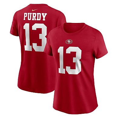 Women's Nike Brock Purdy Scarlet San Francisco 49ers Player Name & Number T-Shirt