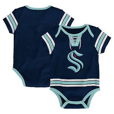 Infant Deep Sea Blue Seattle Kraken Hockey Jersey Bodysuit