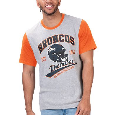 Men's G-III Sports by Carl Banks Gray Denver Broncos Black Label T-Shirt