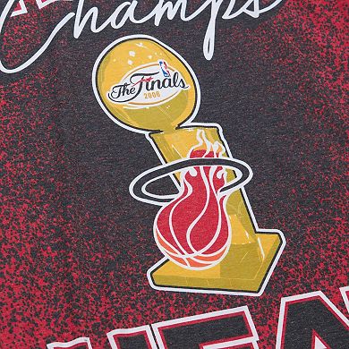 Men's Mitchell & Ness Red Miami Heat Hardwood Classics 2006 NBA Champions Champ City T-Shirt