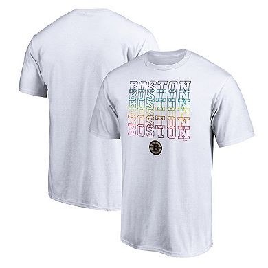 Men's Fanatics Branded White Boston Bruins City Pride T-Shirt