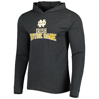Men's Concepts Sport Heather Green/Heather Charcoal Notre Dame Fighting Irish Meter Long Sleeve Hoodie T-Shirt & Jogger Pajama Set