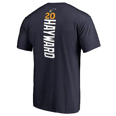 Men's Gordon Hayward Navy Utah Jazz Backer Name & Number T-Shirt
