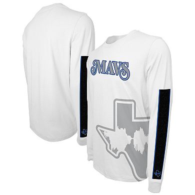 Unisex Stadium Essentials White Dallas Mavericks 2023/24 City Edition Scoreboard Long Sleeve T-Shirt