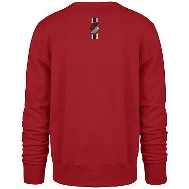 Men's '47 Red Portland Trail Blazers 2023/24 City Edition Postgame Headline Crew Pullover Sweatshirt
