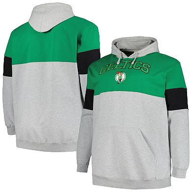 Men's Fanatics Branded Kelly Green/Black Boston Celtics Big & Tall Pullover Hoodie