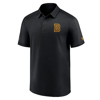 Men's Fanatics Branded Black Boston Bruins Authentic Pro Logo Polo