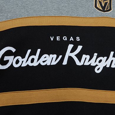 Men's Mitchell & Ness Black/Gray Vegas Golden Knights Head Coach Pullover Hoodie