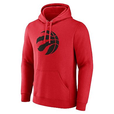 Men's Fanatics Branded  Red Toronto Raptors Primary Logo Pullover Hoodie