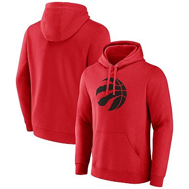 Men's Fanatics Branded  Red Toronto Raptors Primary Logo Pullover Hoodie