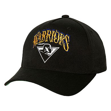 Men's  Black Golden State Warriors SUGA x NBA by Mitchell & Ness Capsule Collection Glitch Stretch Snapback Hat