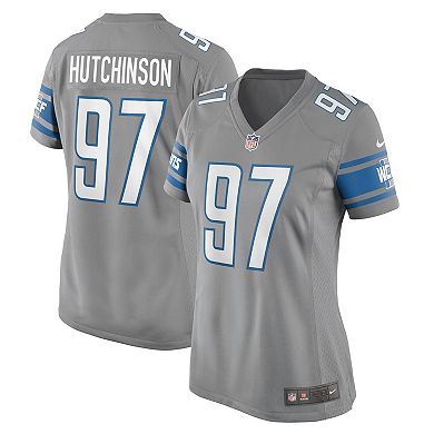 Women's Nike Aidan Hutchinson Silver Detroit Lions Game Jersey