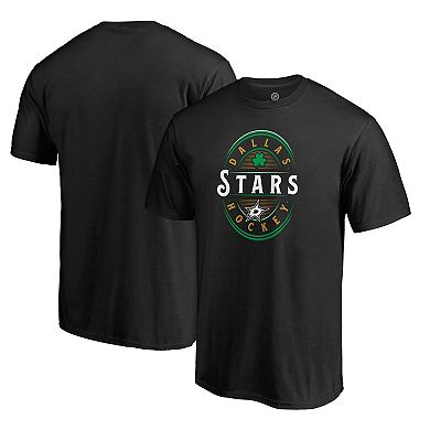 Men's Fanatics Branded Black Dallas Stars St. Patrick's Day Forever Lucky T-Shirt