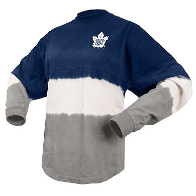 Women's Fanatics Branded Blue/Gray Toronto Maple Leafs Ombre Long Sleeve T-Shirt
