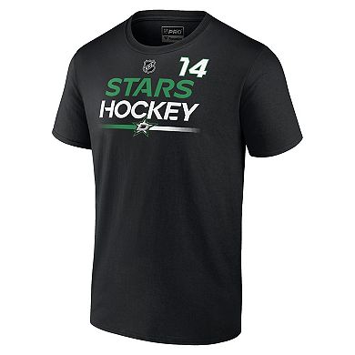 Men's Fanatics Branded Jamie Benn Black Dallas Stars Authentic Pro Prime Name & Number T-Shirt