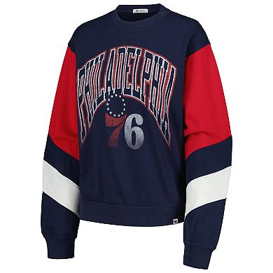 Women's '47 Gray Philadelphia 76ers 2023/24 City Edition Nova Crew Sweatshirt