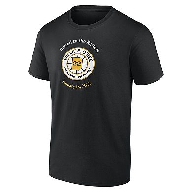 Men's Fanatics Branded Willie O'Ree Black Boston Bruins Retirement T-Shirt