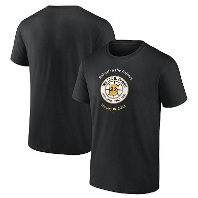 Men's Fanatics Branded Willie O'Ree Black Boston Bruins Retirement T-Shirt
